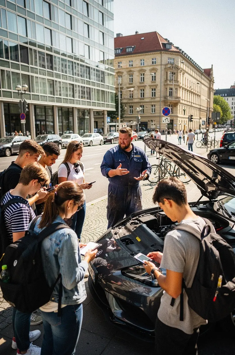 Übersichtliche Darstellung von Fahrzeugdokumenten und deren Aufbewahrung für Anfänger.